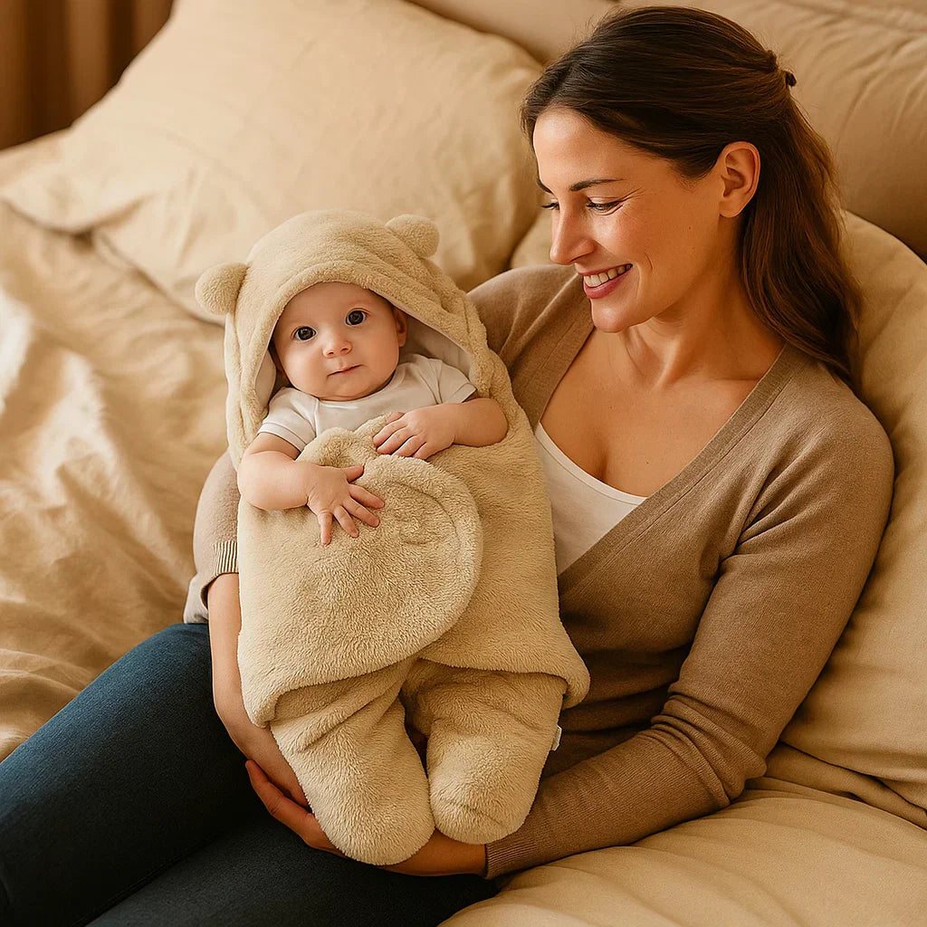 Maliben | Baby Blanket And Pajamas In Bear Design