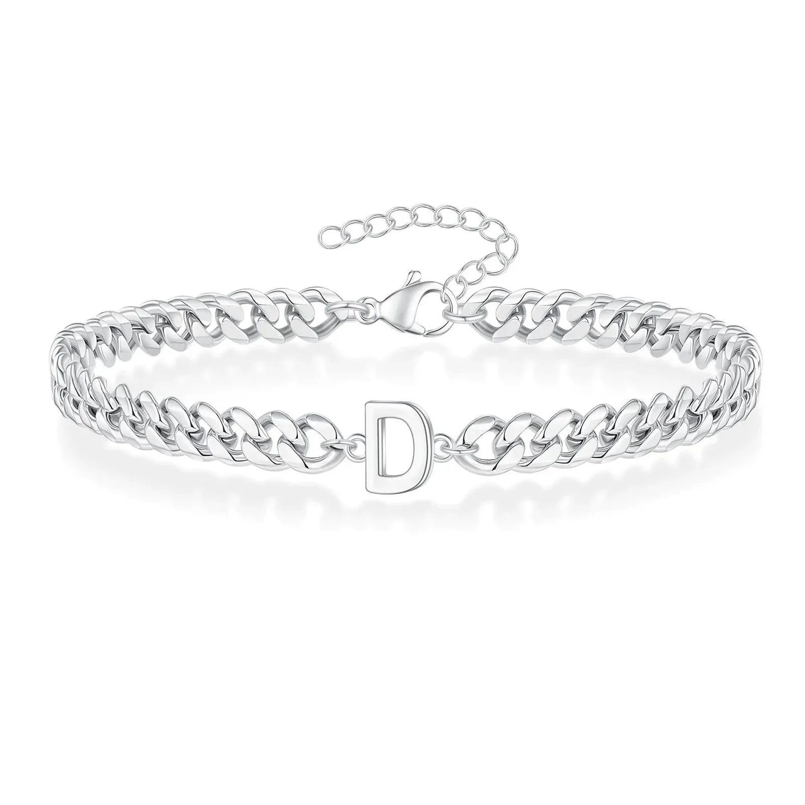 Maliben | Couples Letter Initial Cuban Bracelet