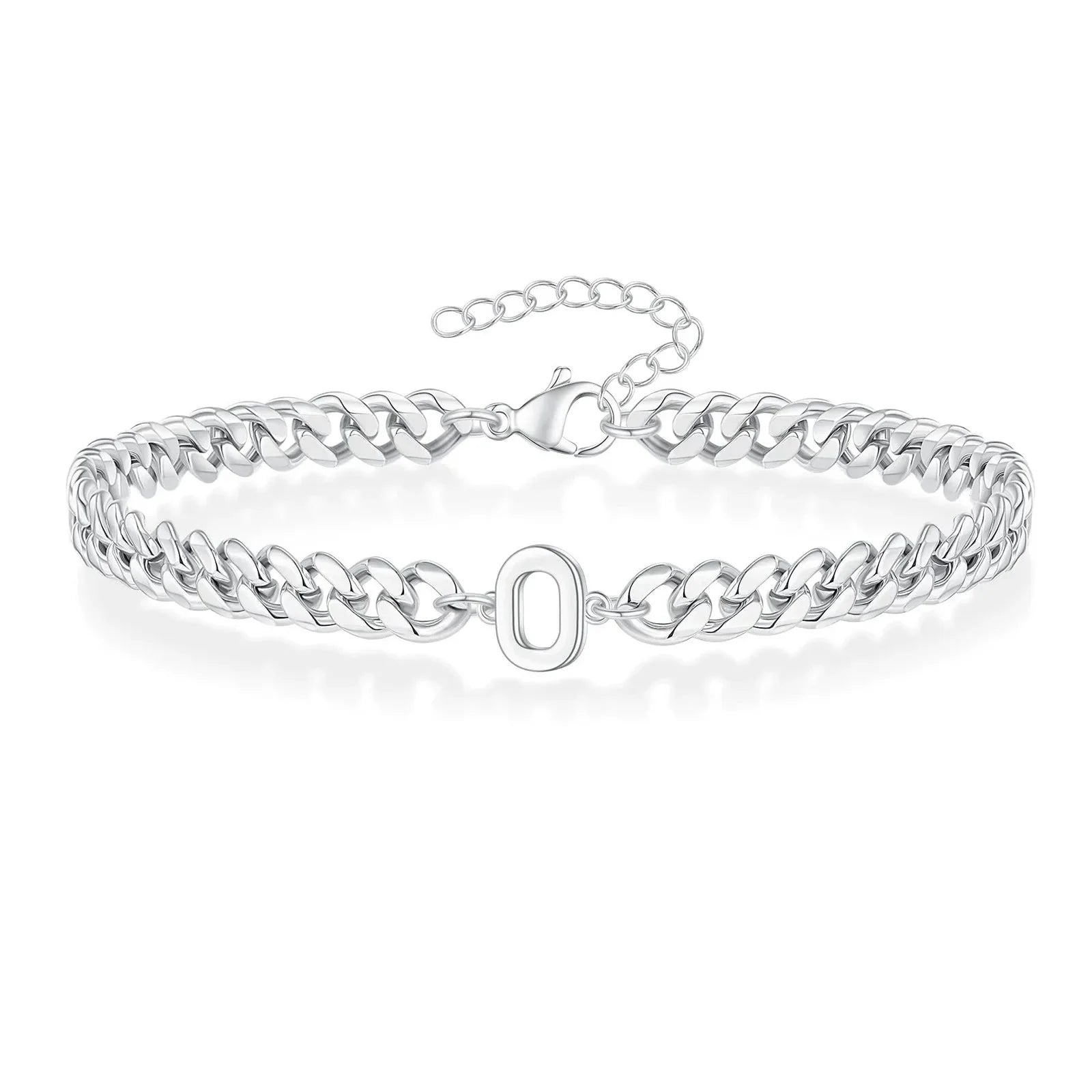 Maliben | Couples Letter Initial Cuban Bracelet