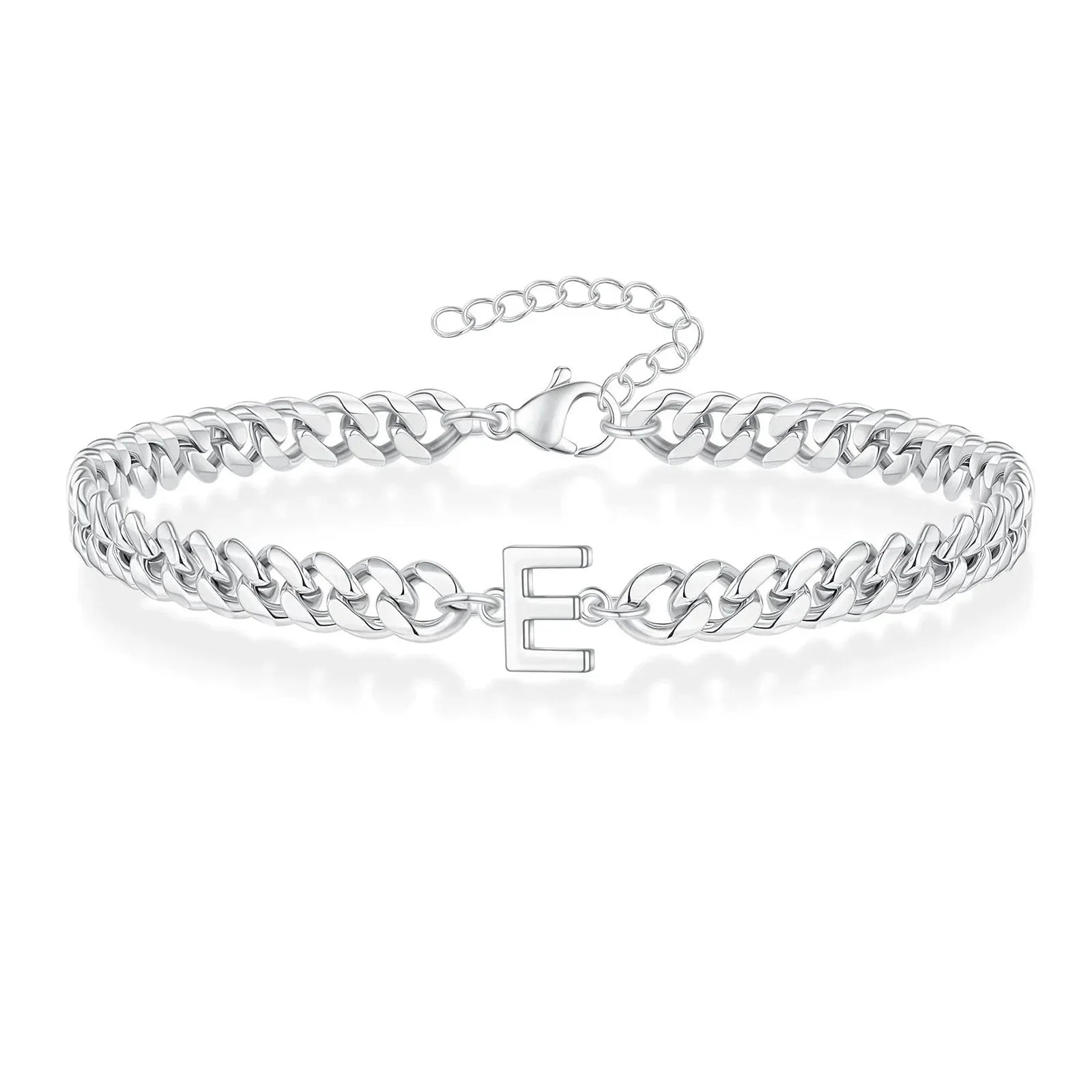 Maliben | Couples Letter Initial Cuban Bracelet