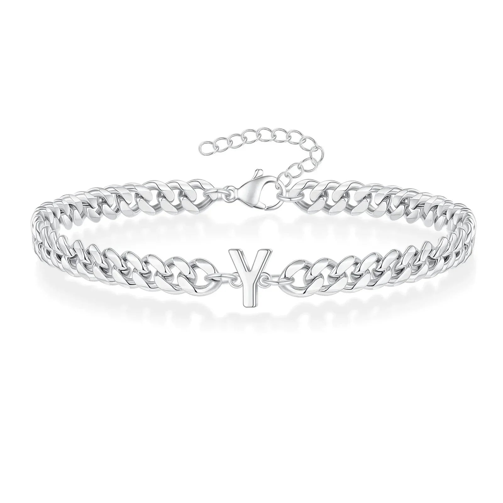 Maliben | Couples Letter Initial Cuban Bracelet