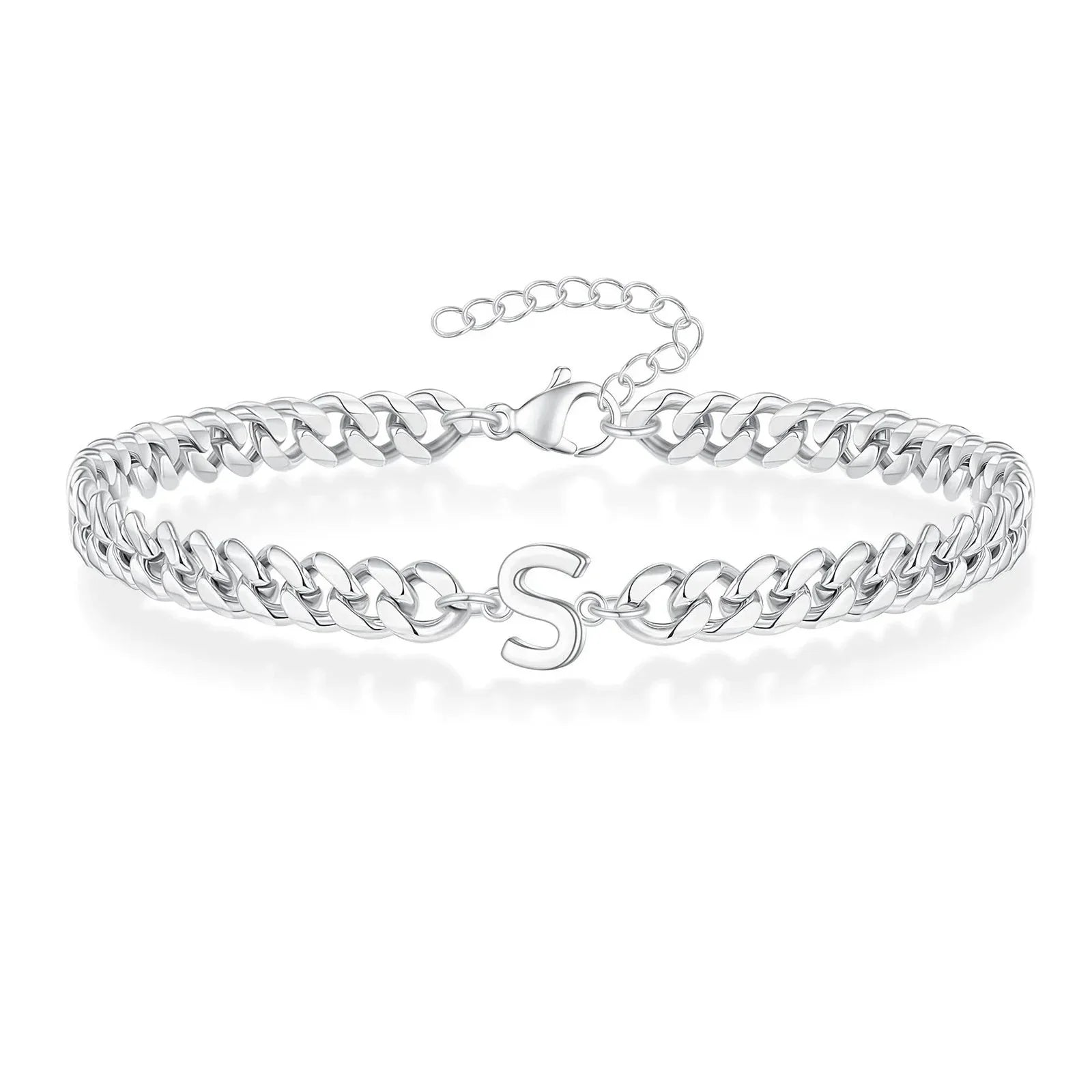 Maliben | Couples Letter Initial Cuban Bracelet