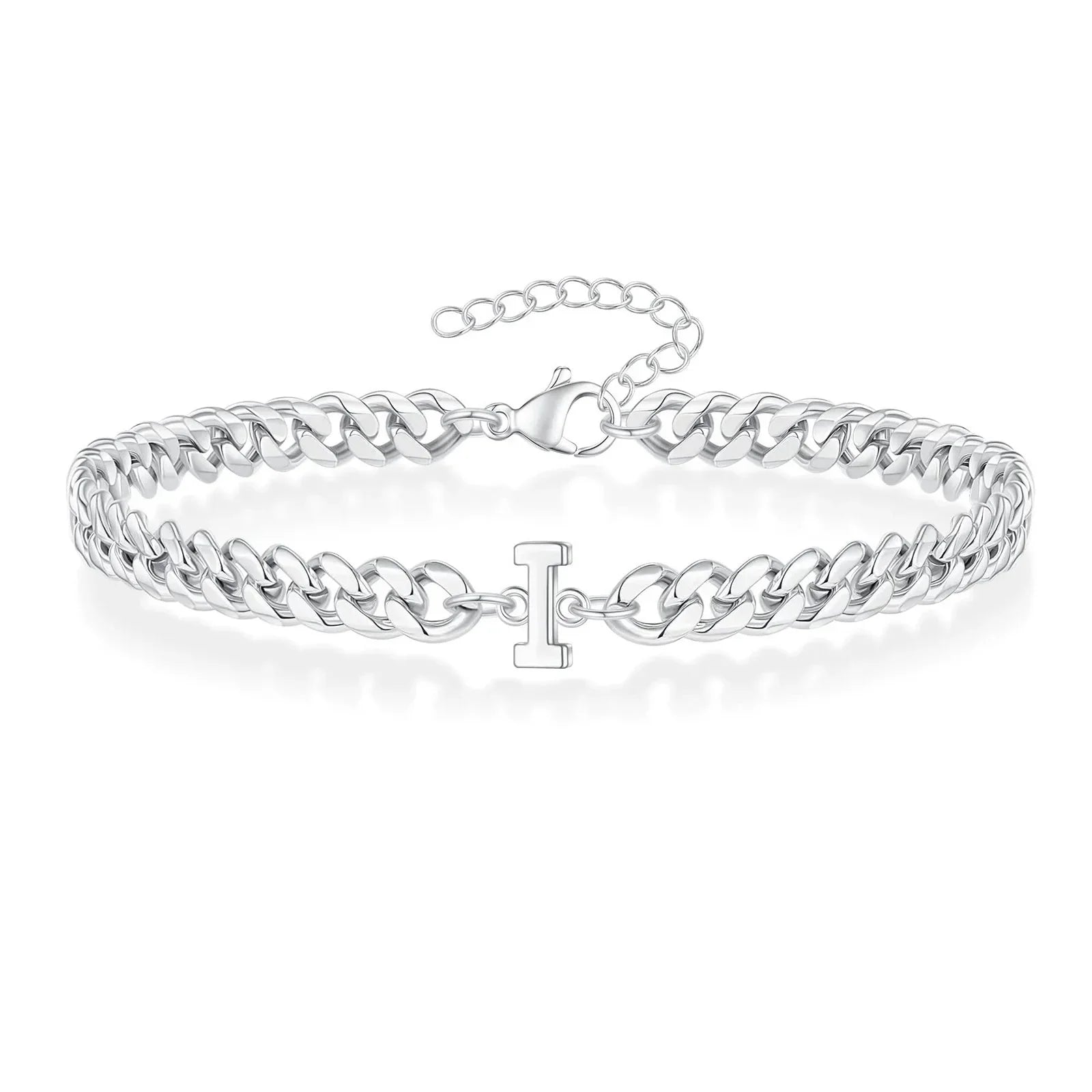 Maliben | Couples Letter Initial Cuban Bracelet