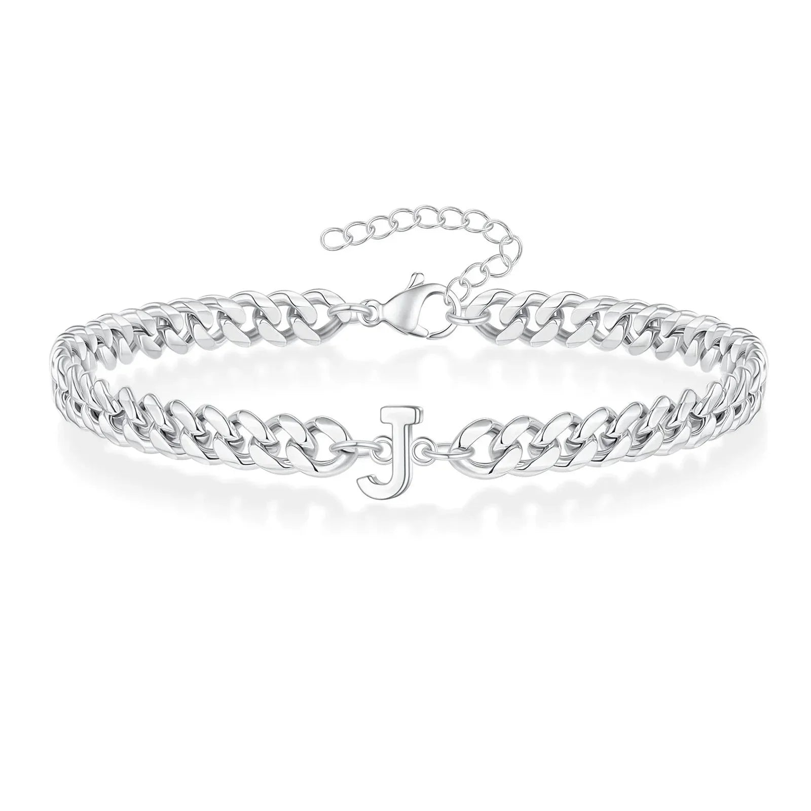 Maliben | Couples Letter Initial Cuban Bracelet