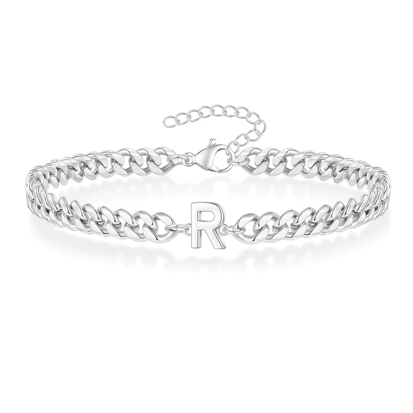 Maliben | Couples Letter Initial Cuban Bracelet