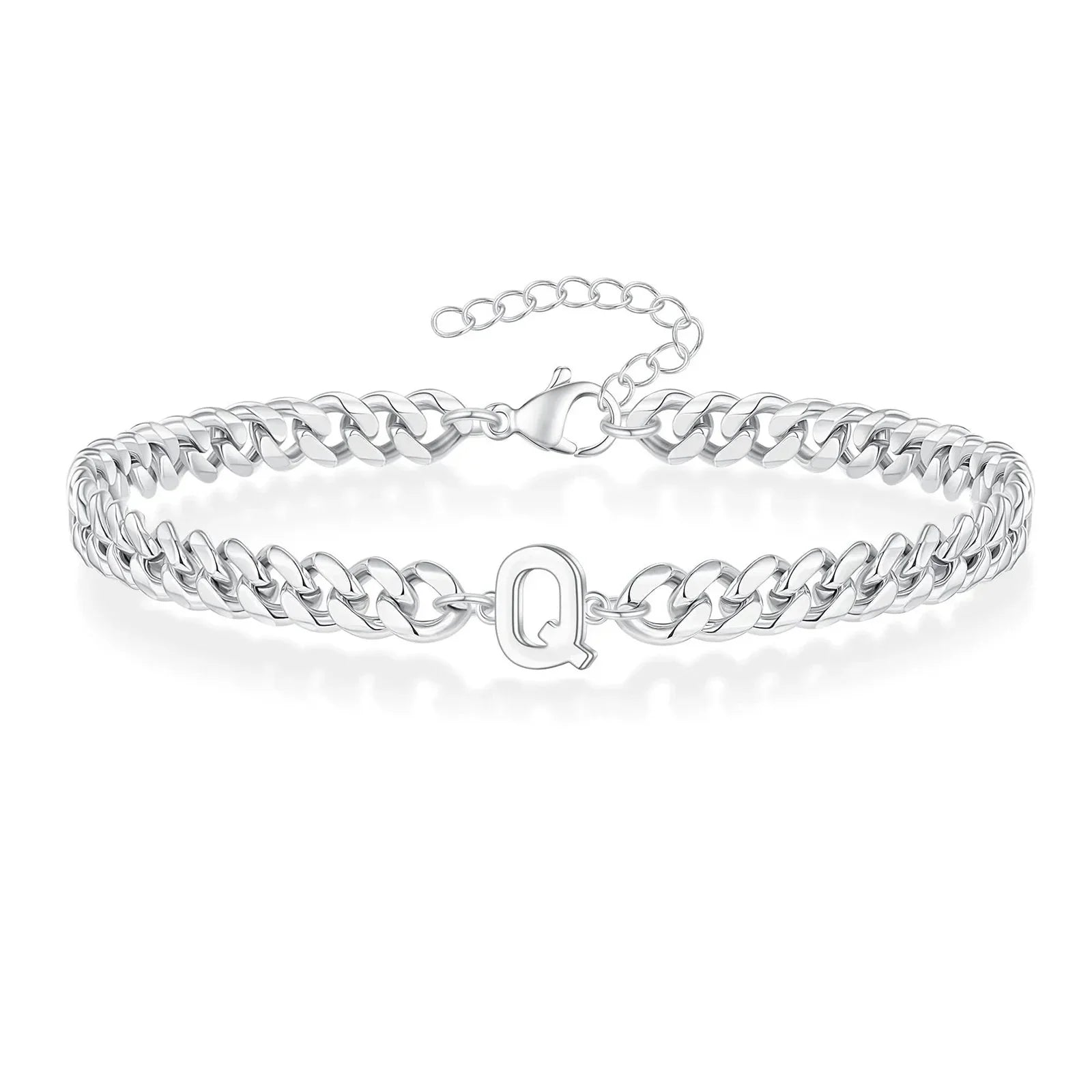 Maliben | Couples Letter Initial Cuban Bracelet
