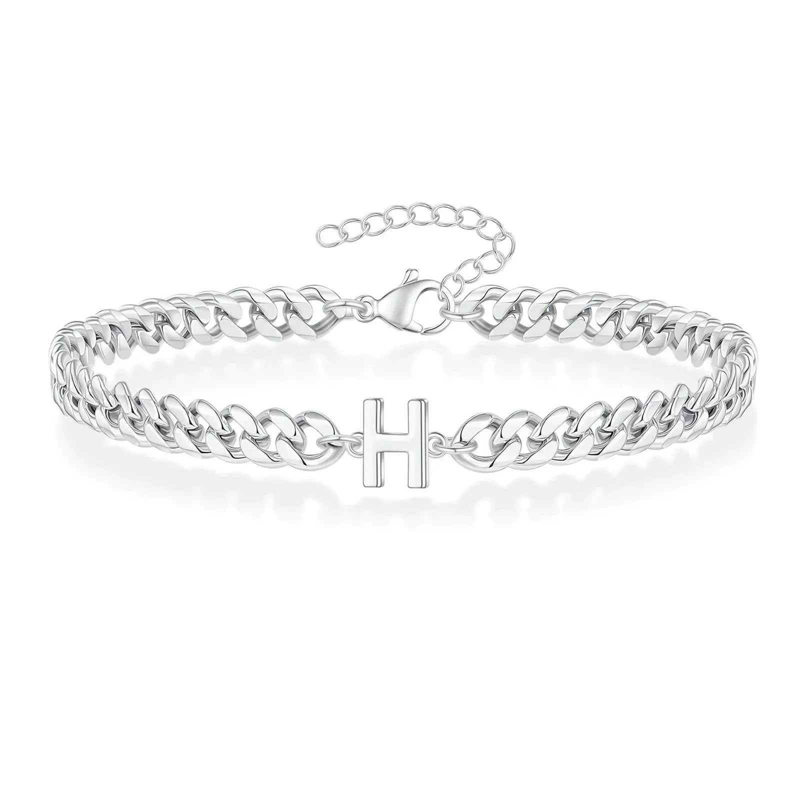 Maliben | Couples Letter Initial Cuban Bracelet