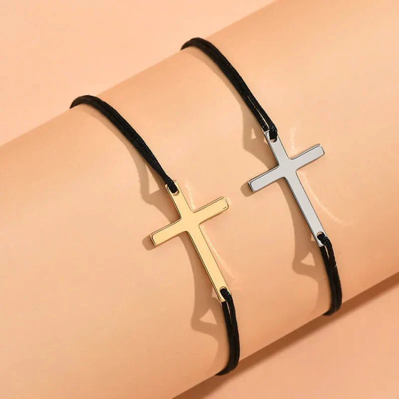Maliben | Couples Minimal Cross Bracelets