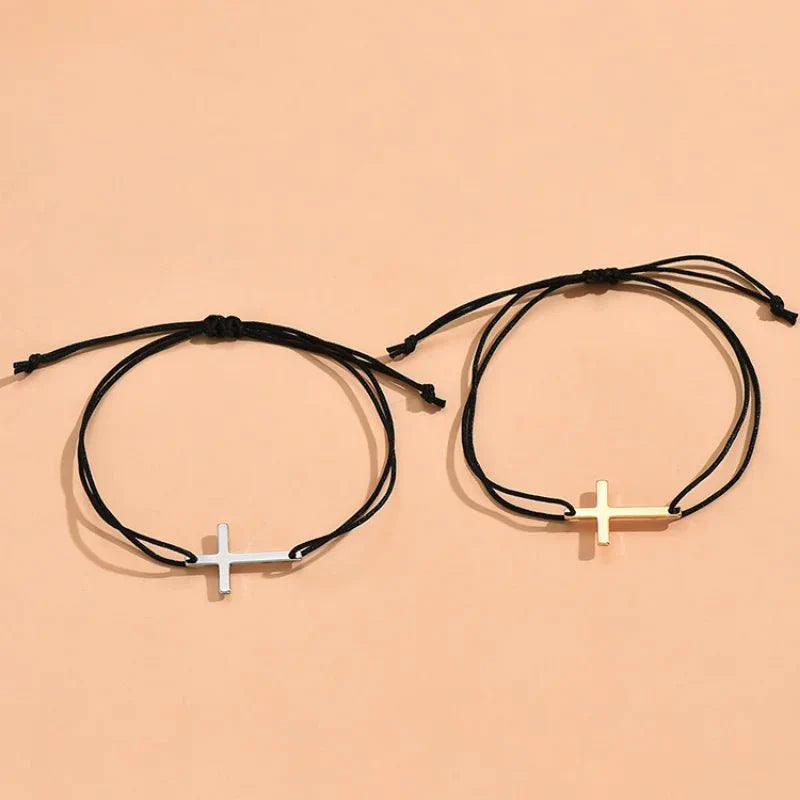 Maliben | Couples Minimal Cross Bracelets