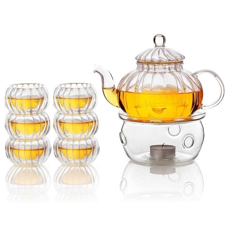 Maliben | Crystal Clear Glass Teapot Set