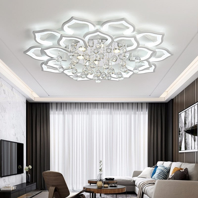 Maliben | Crystal Lotus Ceiling Lamp - Lumilotus