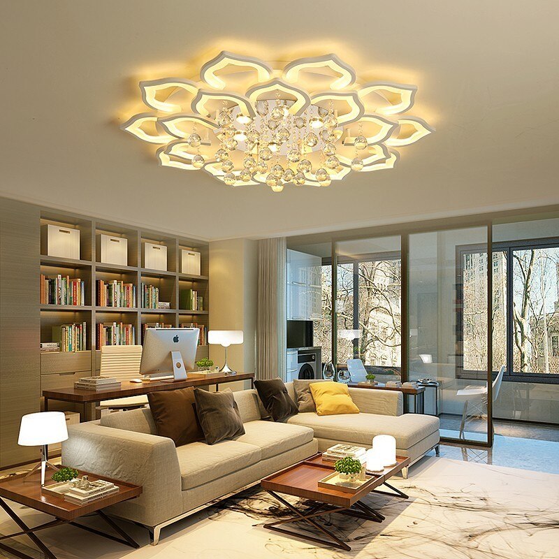 Maliben | Crystal Lotus Ceiling Lamp - Lumilotus