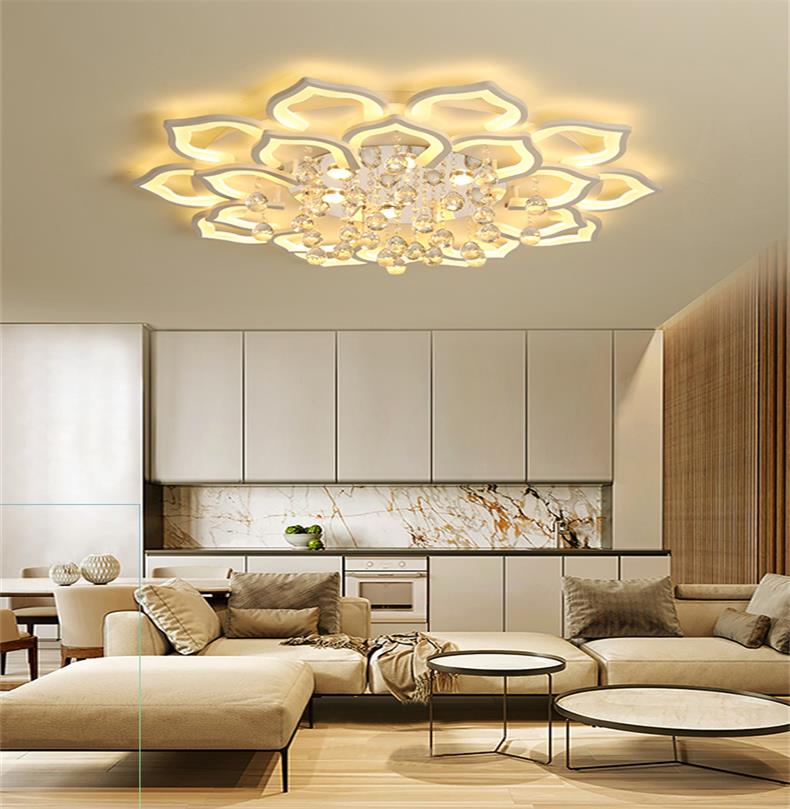 Maliben | Crystal Lotus Ceiling Lamp - Lumilotus