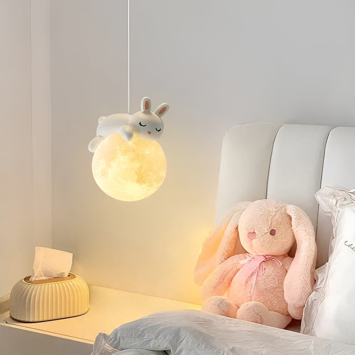 Maliben | Children's Ceiling Lamp Mondolino | Led Hanging Lamp With Moon & Animals | Dimmable & Energy Efficient | For 3–5 M² Rooms