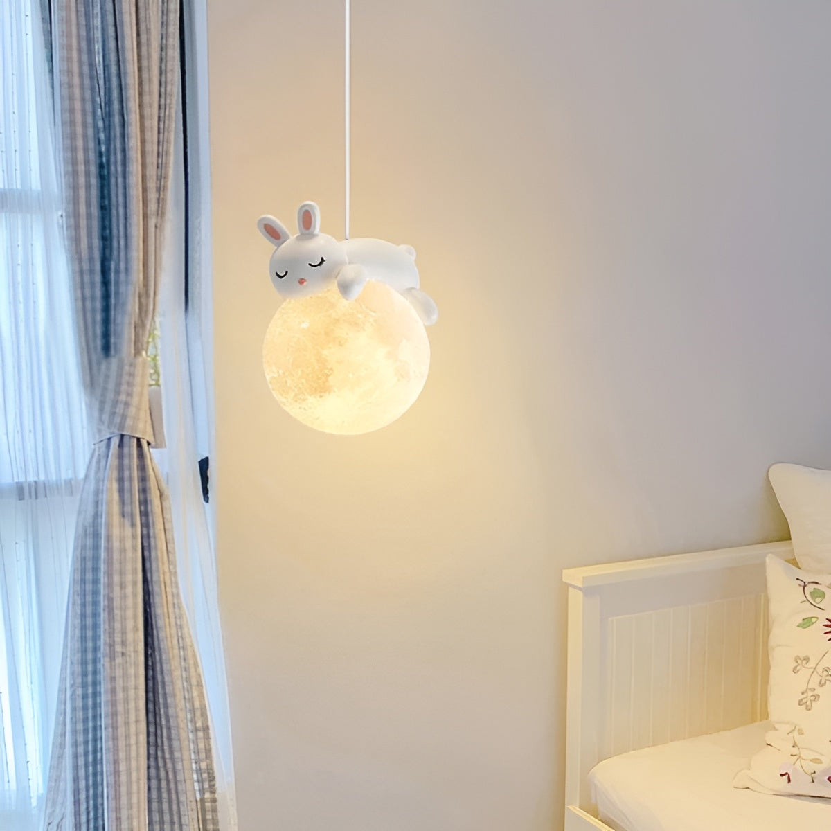 Maliben | Children's Ceiling Lamp Mondolino | Led Hanging Lamp With Moon & Animals | Dimmable & Energy Efficient | For 3–5 M² Rooms