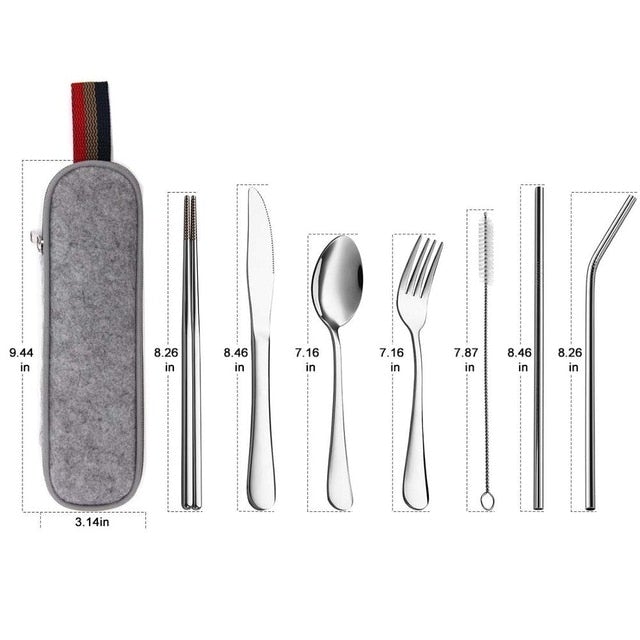 Maliben Cutlery set with portable case
