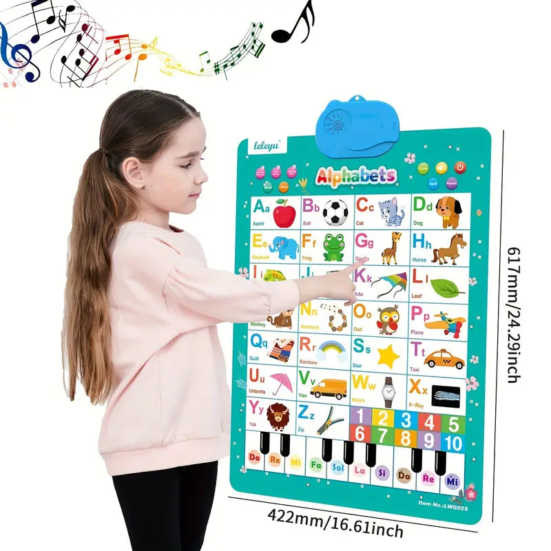 Maliben | Talking Abc Wall Poster For Toddlers - Learn While Playing