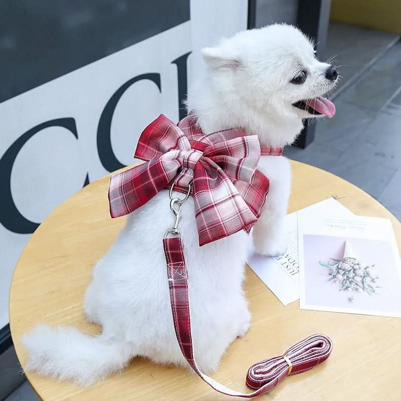 Maliben | Adjustable Dog Harness with Elegant Bow for Stylish Walks