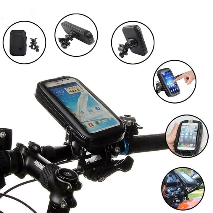 Maliben Bike Phone Mount with Power Bank — 15W, Waterproof