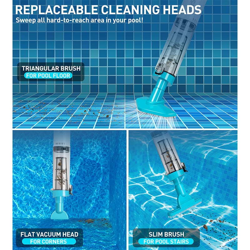 Maliben | Us Standard - 3in1cordless Rechargeable Powerful Motor Swimming Pool Vacuum Cleaner