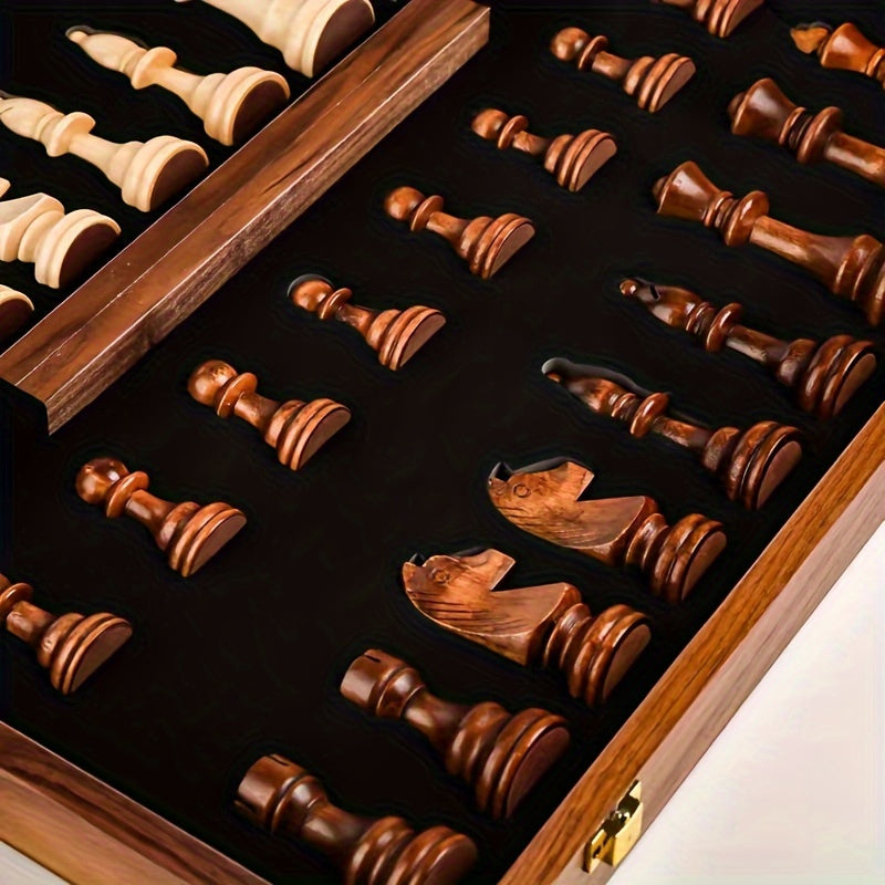 Maliben | Classicwood Wooden Chess Set - Perfect For Home And On The Go
