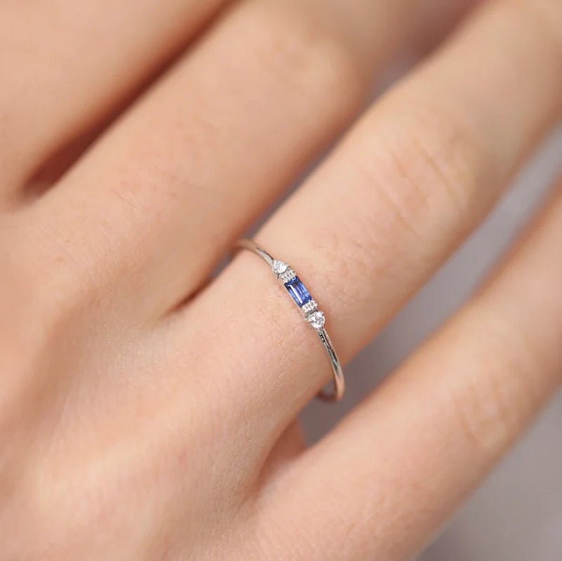 Maliben | Dainty & Baguette Diamond Ring