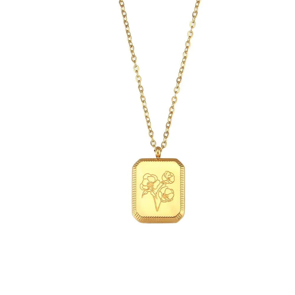 Maliben | Dainty Birth Month Flower Necklace