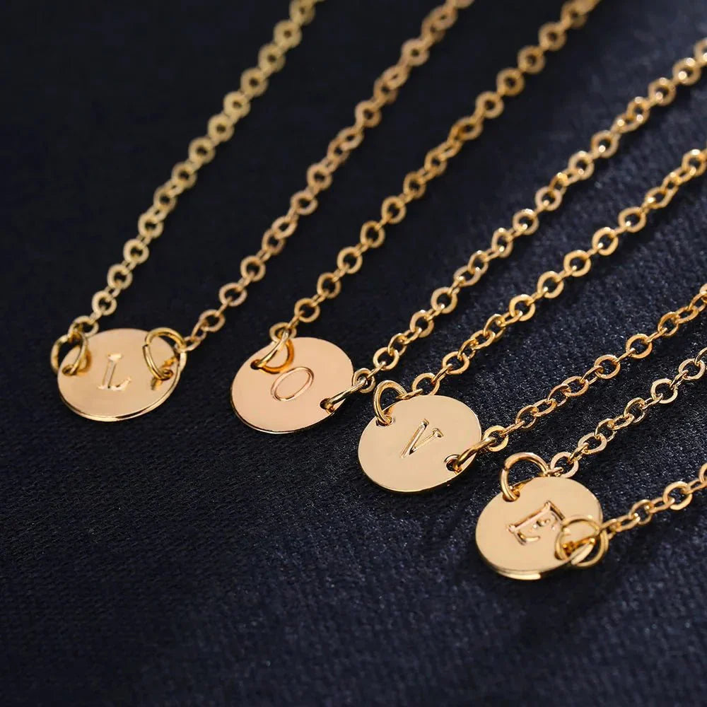 Maliben | Dainty Chain Letter Initial Charm Bracelet