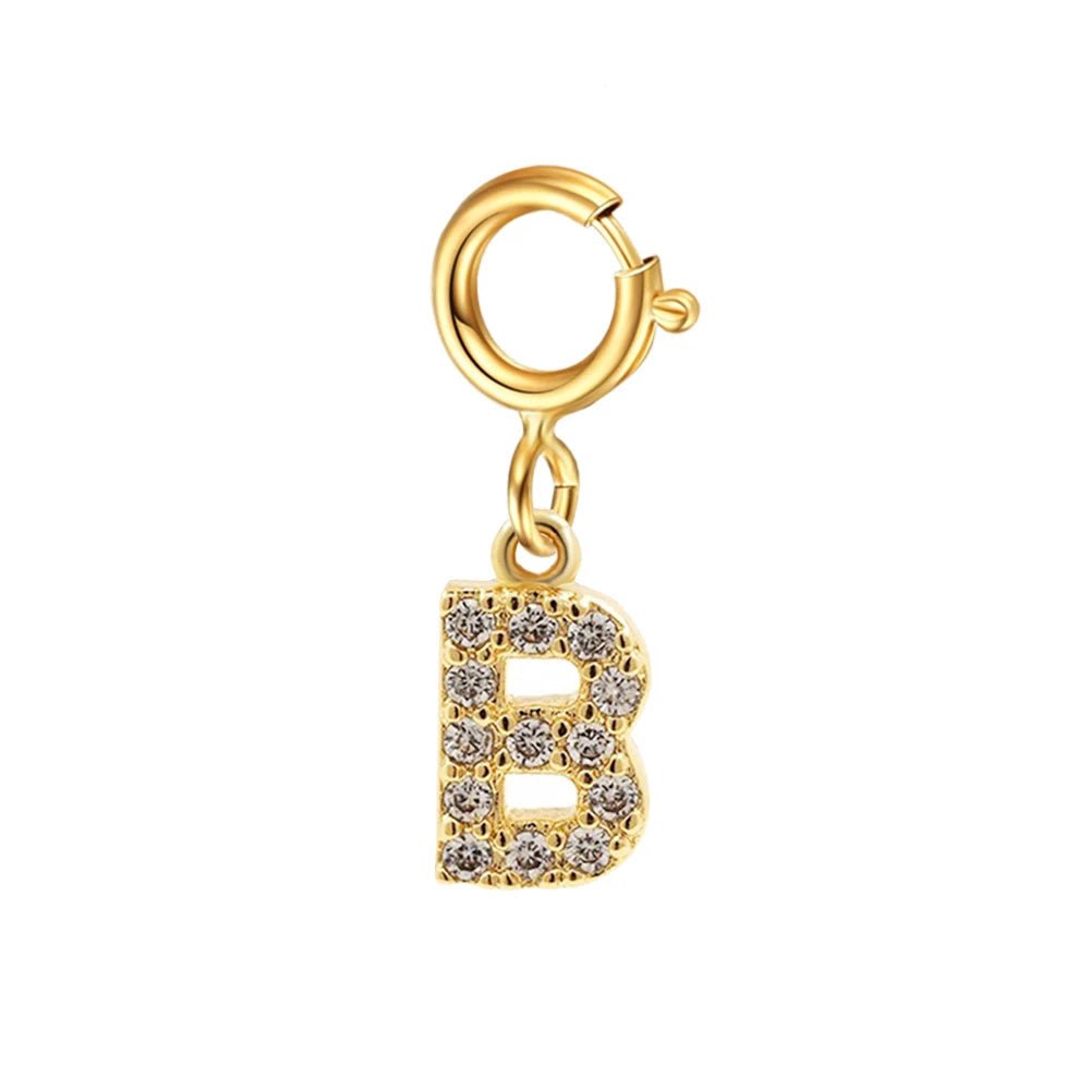 Maliben | Dainty Cuban Figaro Chain Letter Initial Bracelet