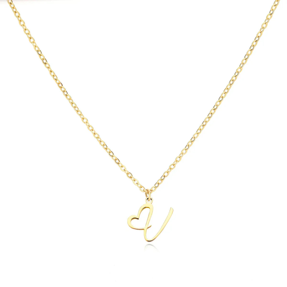 Maliben | Dainty Heart Letter Initial Necklace