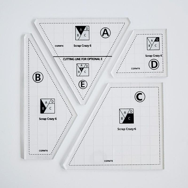 Maliben Quilting Cutting Template Set — Non-Slip Acrylic Guide