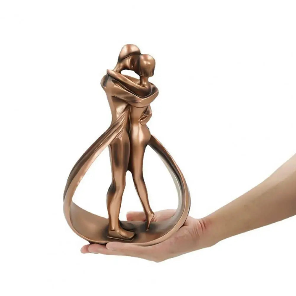Maliben | Sentura Deco Sculpture Embracing Figures | Symbol Of Love & Connection | Handmade Look | Resin