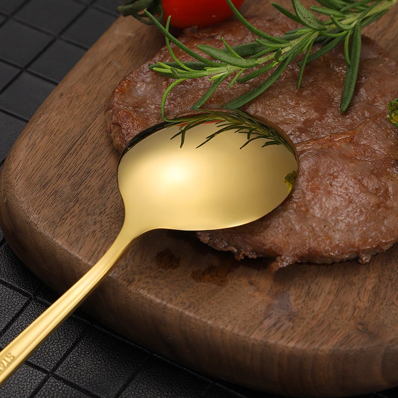 MAliben | Royalglimmer Gold Cutlery Set - Gold Cutlery Set For a Luxurious Table Decoration
