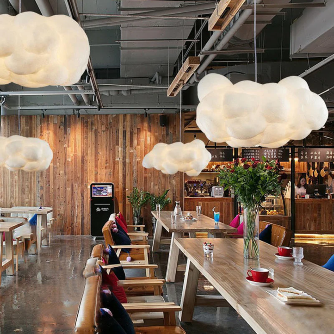 Maliben | Design Cloud Led Pendant Light White Pvc/Cotton - Nimbus