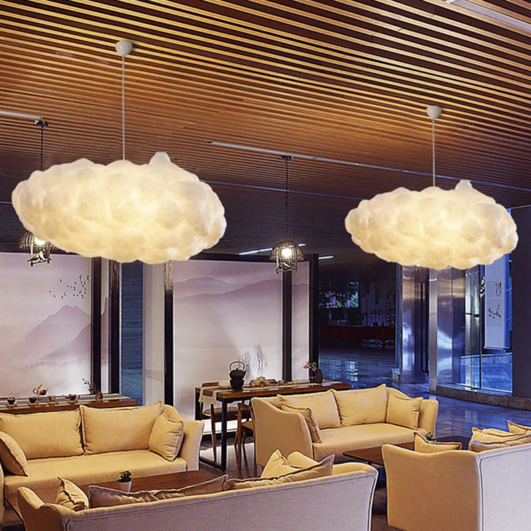 Maliben | Design Cloud Led Pendant Light White Pvc/Cotton - Nimbus