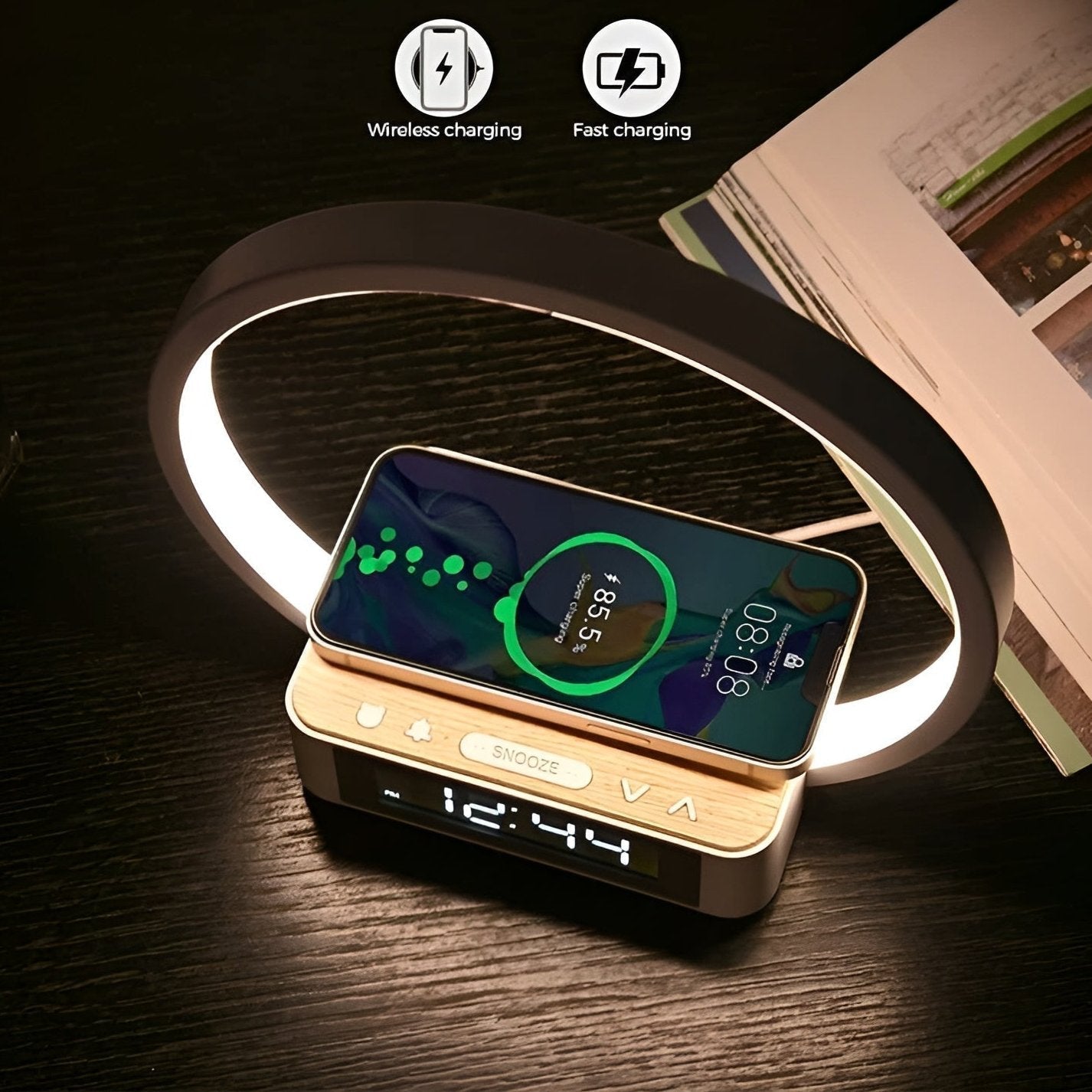 Maliben | Design Night Light With Charger And Gentle Wake Function - Lumorise