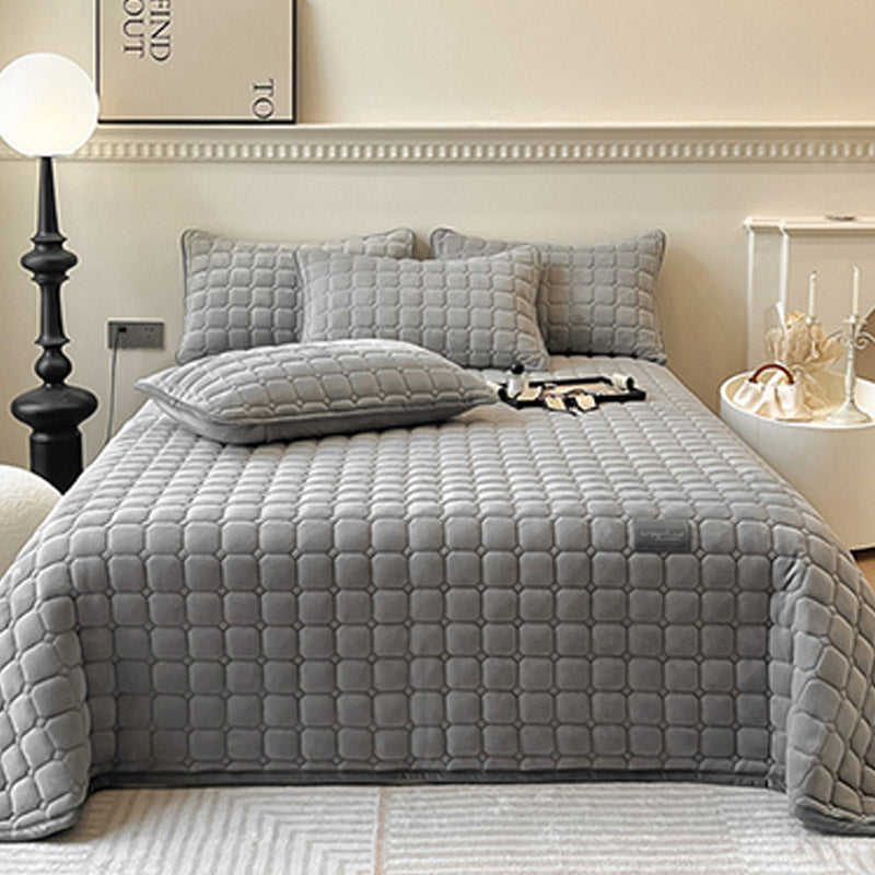 Maliben | Modern Soft Throw Blanket with Square Texture – Stylish Fluffy Bed & Sofa Cover
