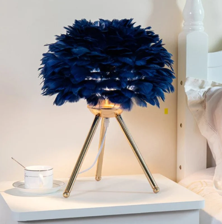 Maliben | Dimmable Table Lamp With Luxury Feathers – Pluma