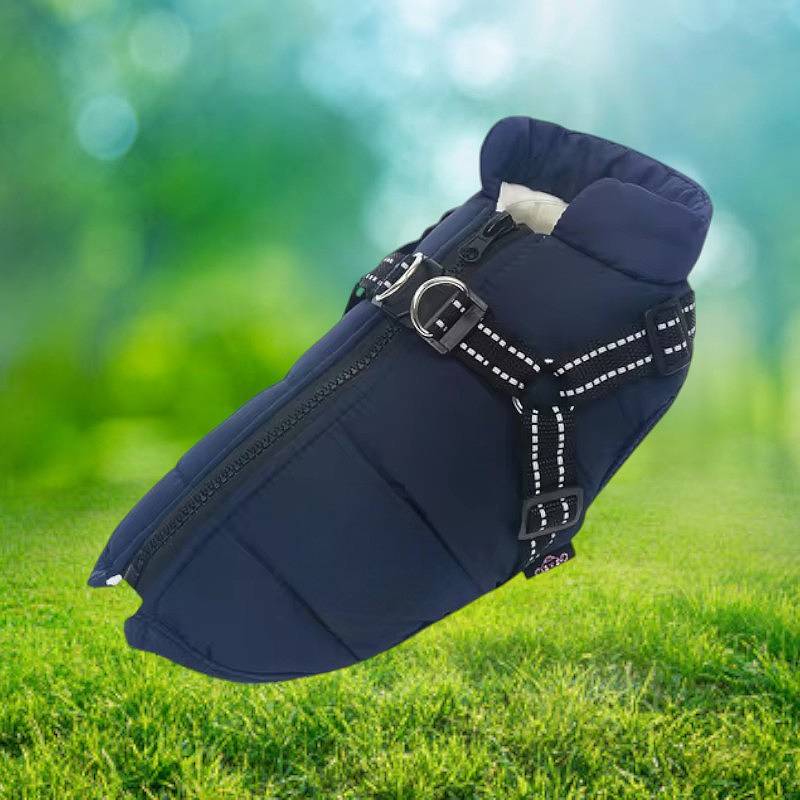 Maliben Waterproof Dog Jacket for Winter with Reflective Built-In Harness