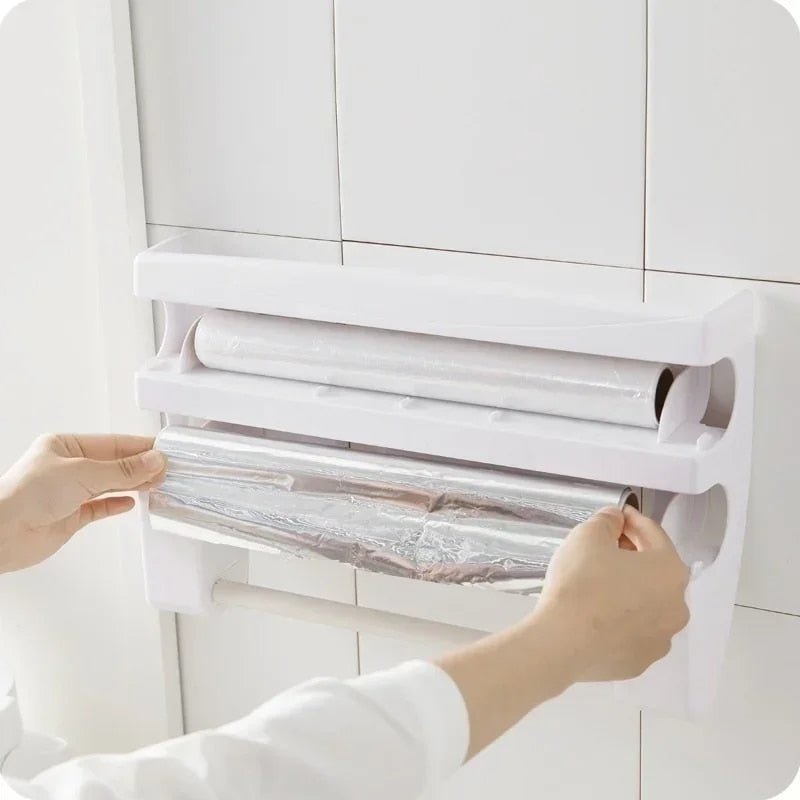 Maliben | Wraphub - Practical Dispenser - Food Wrap And Paper Towels - Space Saver
