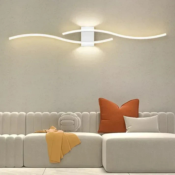 Maliben | Lumivora Wave Led Wall Light | Modern Wave Design | Energy Saving & Stylish | 60×15 Cm | Warm, Glare-Free Light