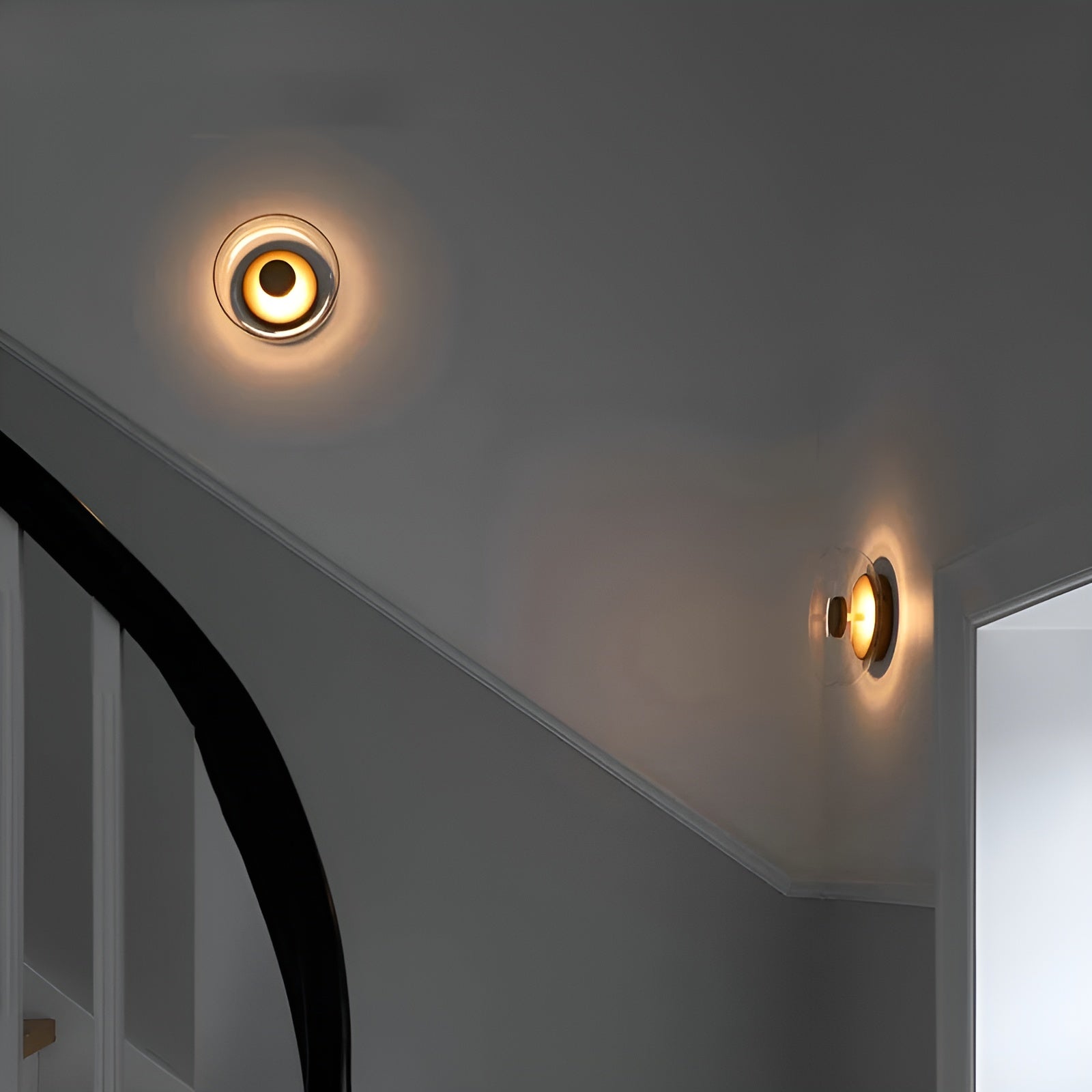 Maliben | Luxe Nordic Glow - Premium Led Wall Lamp With Glass And Gold Accents