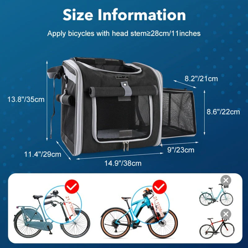 Maliben | Expandable Bike Basket For Pets