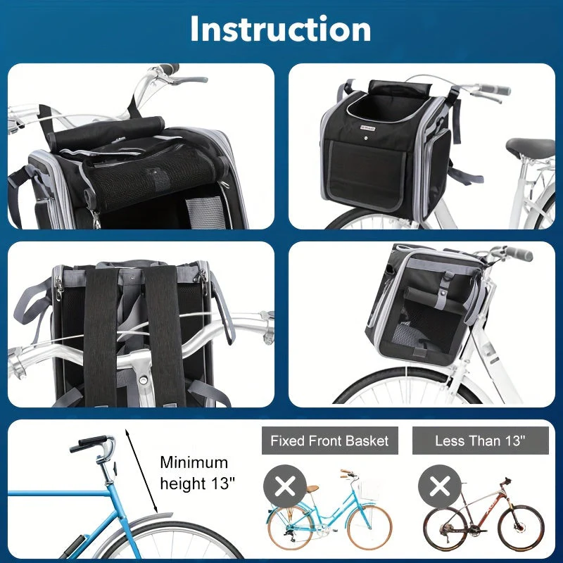 Maliben | Expandable Bike Basket For Pets