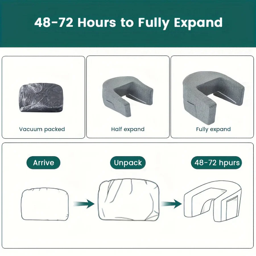 Maliben | Reading Pillow For Bed, Memory Foam With Washable Cover