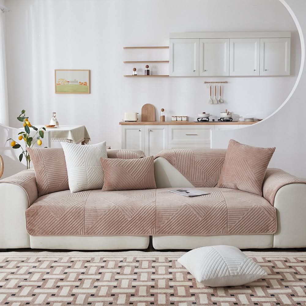 Maliben | PlushGrip – Non-slip plush sofa cover