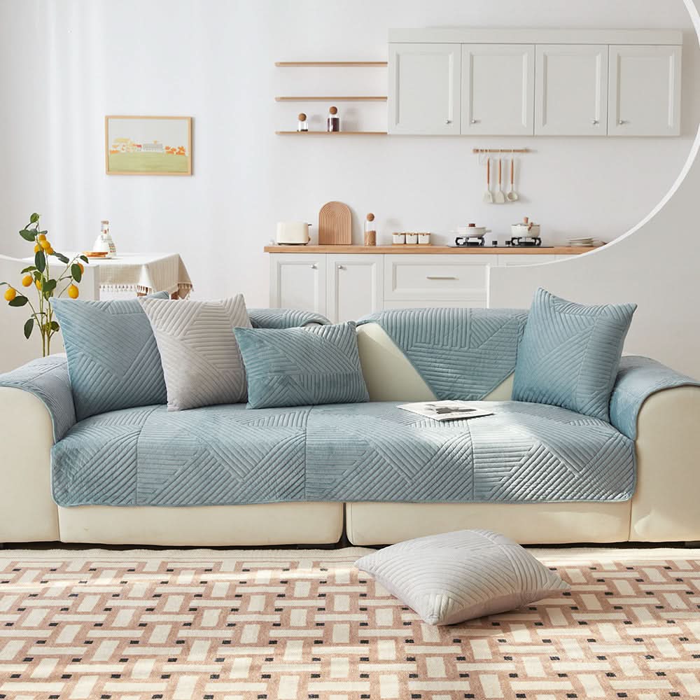 Maliben | PlushGrip – Non-slip plush sofa cover