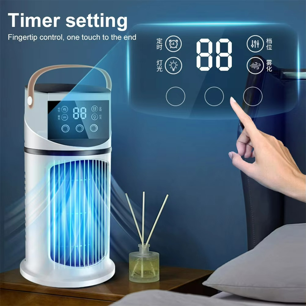 Maliben | Climaélan Aircooler | 3-In-1 Misting Fan With Humidifier & Led Ambiance Light