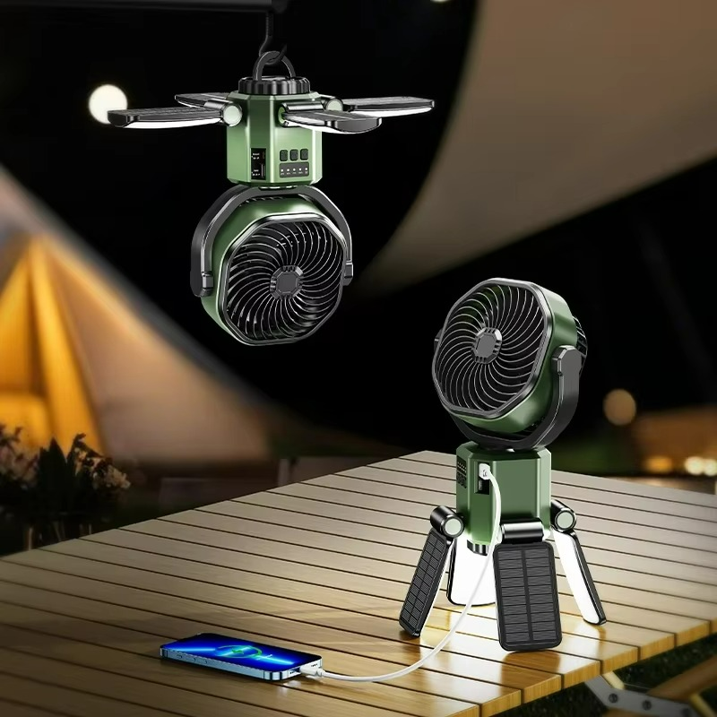 Maliben | Venturox Camping Fan | Portable Fan With 4 Speeds And Led Lighting