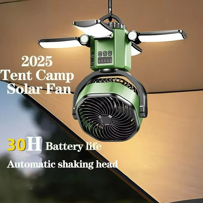 Maliben | Venturox Camping Fan | Portable Fan With 4 Speeds And Led Lighting